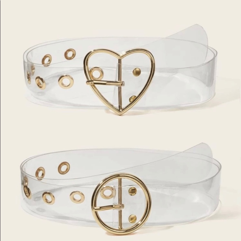 clear gold belt set!